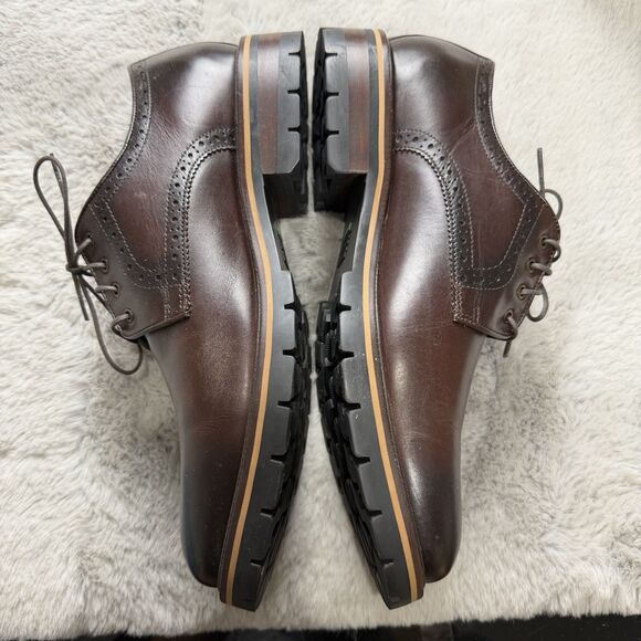 Johnston & Murphy CODY Plain Toe Mahogany FG Leather Dress Shoes Size 11 main image 4